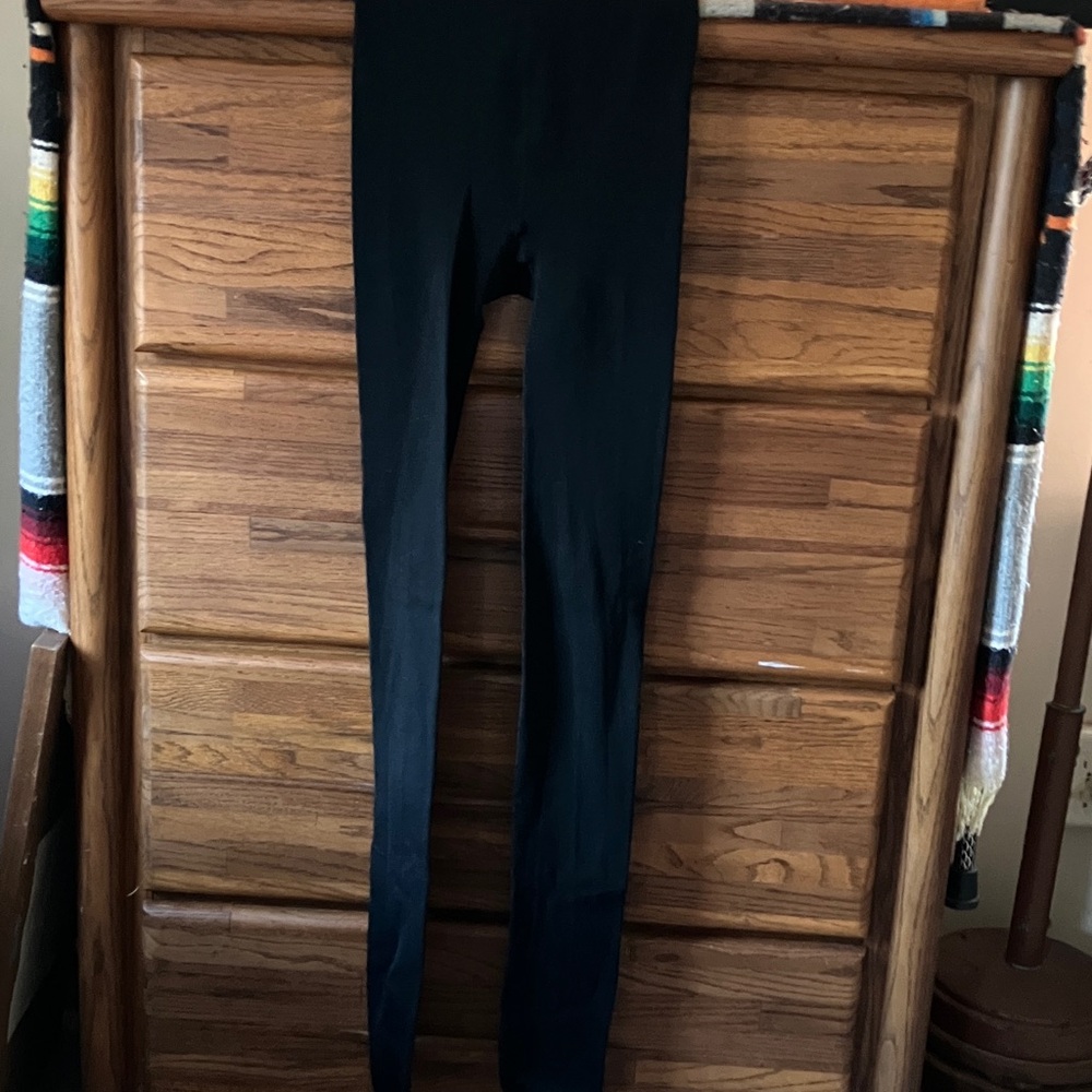 Lush Black Fleece-Lined Tights